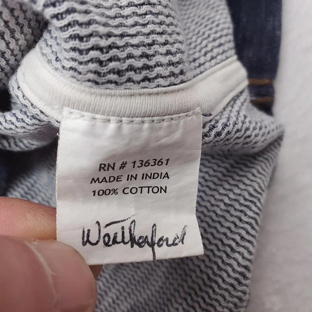 Vintage Italia Sweater Mens Medium Blue Quarter‎ Zip Pullover Preppy Cotton
